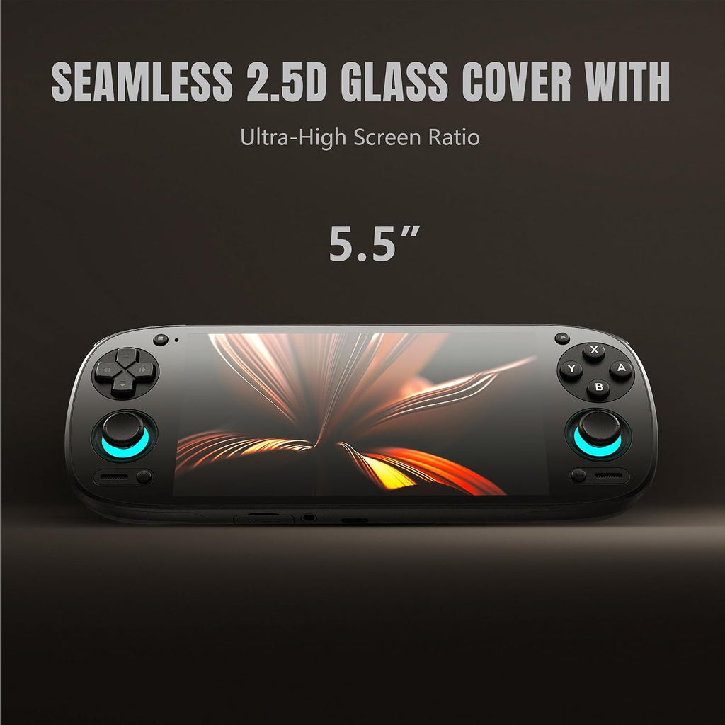 5 Retro Handheld Game Console, 8+128G, 5.5-Inch Touchscreen 1080P Portable Android Gaming Handheld with Adreno 650 GPU & Wifi 6/BT5.1, Snapdragon 865 Processor, Android 13 (Black)