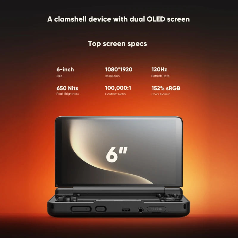 AYN Thor Android Handheld Dual Screen Clamshell 6'' AMOLED Screen (1080p)