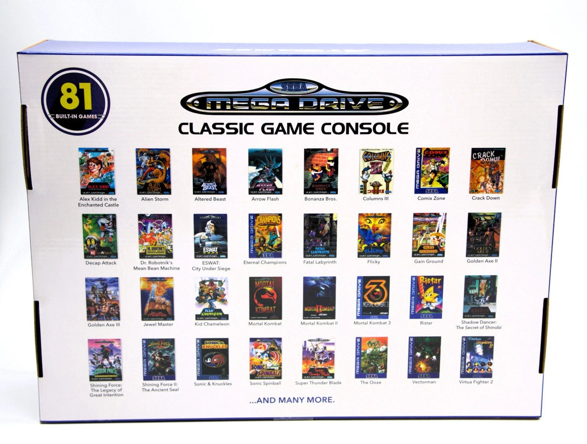 SEGA Genesis Classic Game Console 81 Games -Sonic - Mortal Kombat - ATGames New